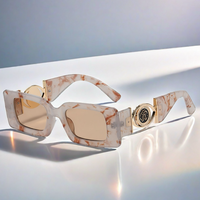 Cool Hip Hop Square Glasses - Personality Printed Frame For Men And Women - New Fashion Sunglasses