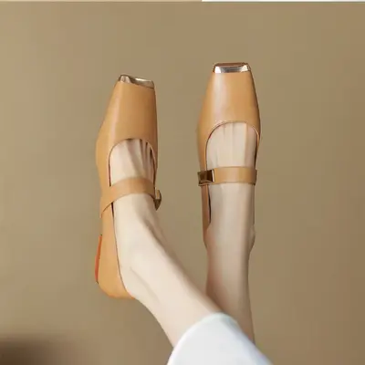CHIKO Kaisha Square Toe Block Heels Mary Jane Shoes