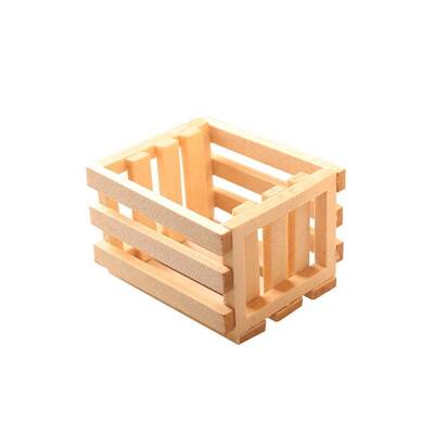 Wood Rectangle Storage Box Miniature Ornaments