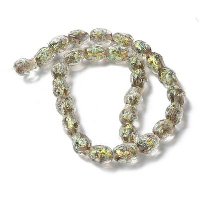 Handmade Foil Lampwork Beads Strands