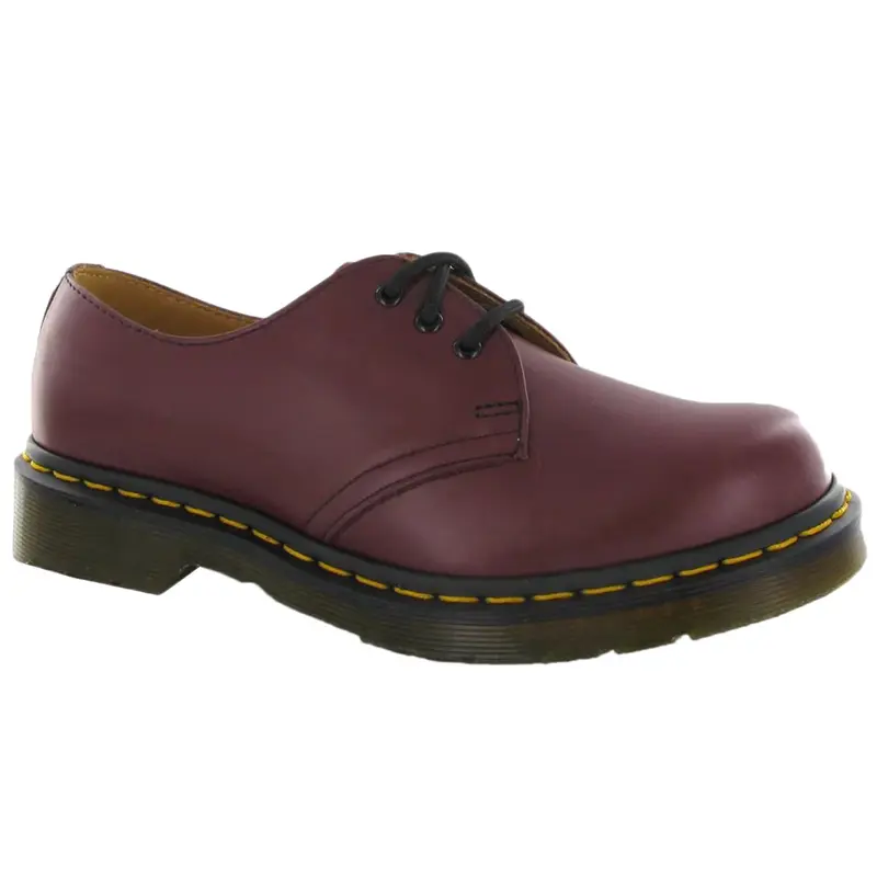 Dr. Martens 1461 Smooth Leather Unisex Lace Up Shoes - Cherry Red - Size:US 10 Women / 9 Men