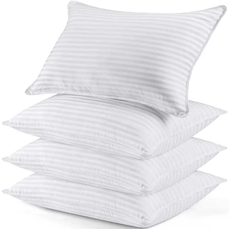 Utopia Bedding White Hotel Pillow Set of 4 -  Pillows for Side Back & Stomach Sleepers - Comfortable 9 Inch Thick Pillows for...