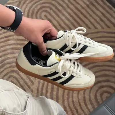 Adidas Samba OG Cream White Sand Strata ID0478 Womens Fashion Shoes New