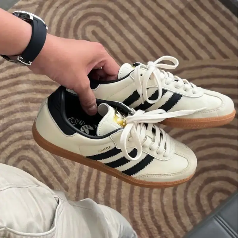 Adidas Samba OG Cream White Sand Strata ID0478 Womens Fashion Shoes New
