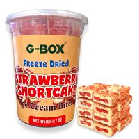 G-BOX Freeze Dried Ice Cream | Crunch Strawberry Shortcake Ice Cream Bites - Chocolate Eclair Ice Cream Bites - Perfect for C...
