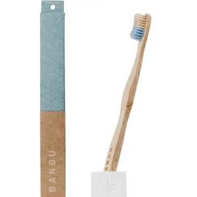 Banbu Medium Blue Bamboo Toothbrush