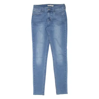 LEVI'S 710 Womens Jeans Blue Slim Skinny Stone Wash W27 L29