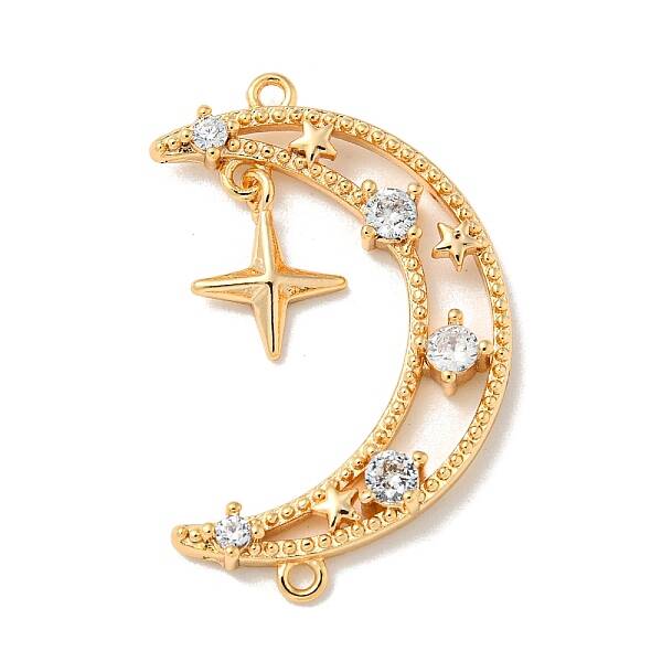 Brass Micro Pave Clear Cubic Zirconia Pendants