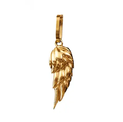 Sterling Silver with Yellow Gold Plated Angel Wing Pendant Charms