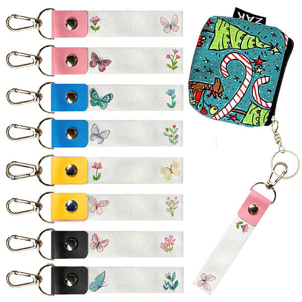PU Leather & Cotton Name Marker Keychain