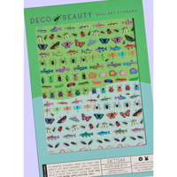 CRITTERS Nail Art Stickers by Deco Beauty - Cute & Easy DIY Manicure - Vegan & Cruelty-free