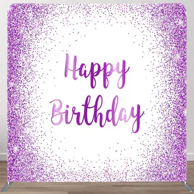 Simple Glitter Purple Fabric Backdrop Cover for Birthday - Aperturee
