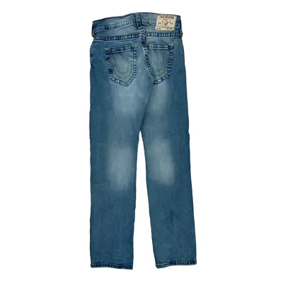 Ricky Relaxed Straight True Religion Jeans - 30W UK 8 Blue Cotton Blend
