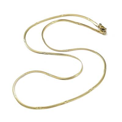 304 Stainless Steel Flat Snake Chain Necklaces for Women