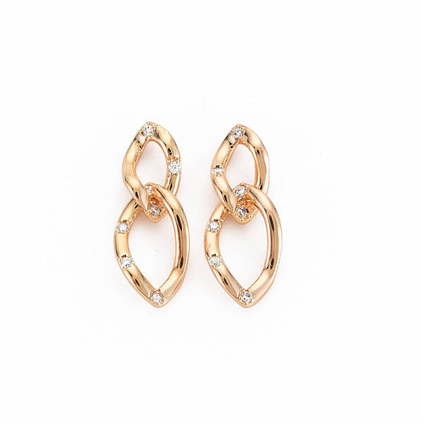 Brass Micro Pave Cubic Zirconia Connector Charms