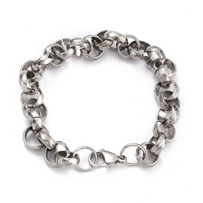 Tarnish Resistant 304 Stainless Steel Rolo Chain Bracelets