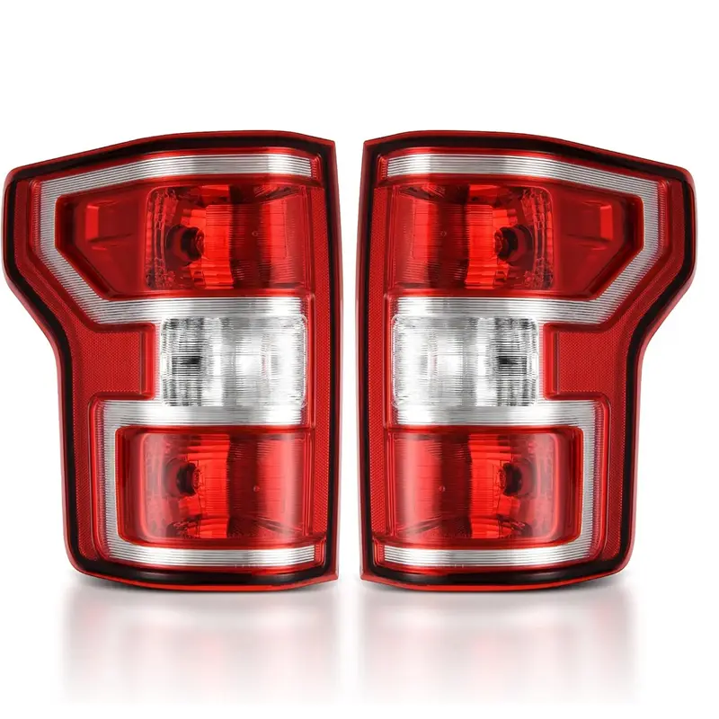 YITAMOTOR® Tail Light Assembly For 18-20 Ford F150 Halogen OE Replacement with Bulbs and Harness Red Brake Tail Light Rear L...