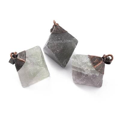 Rough Raw Natural Fluorite Pendants