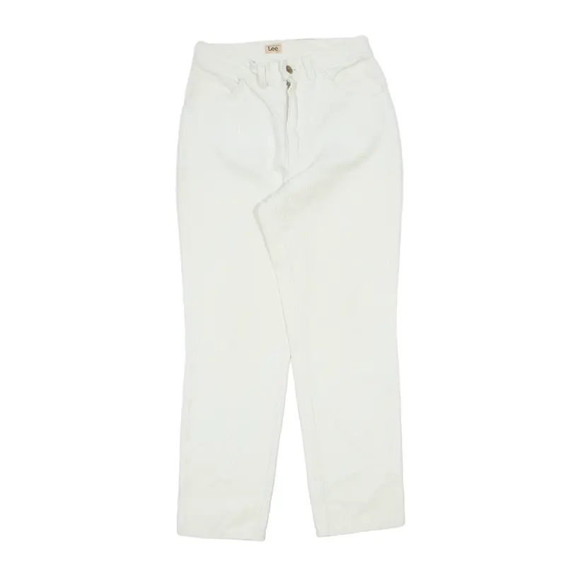LEE Corduroy Trousers Cream Regular Tapered Womens W24 L26