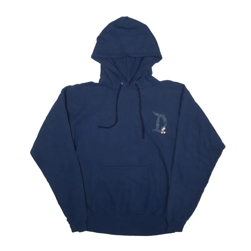 DISNEY Mickey Mouse Hoodie Blue Pullover Mens M
