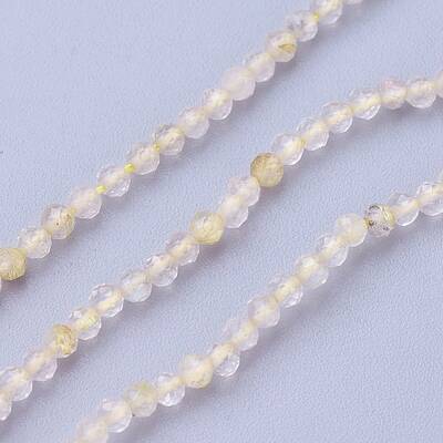 Natural Gold Rutilated Quartz Beads Strands