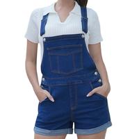 Trendy Women’s Denim Overalls Shorts - Loose Fit Summer Jean Romper Jumpsuit Outfit