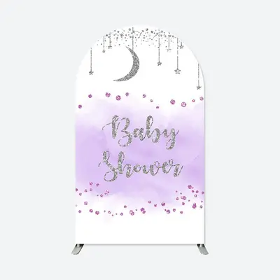 Aperturee Dreamy Purple Baby Shower Double Sided Arch Backdrop | Chiara Wall Backdrop Diy | Diy Chiara Backdrop Cover | Custo...