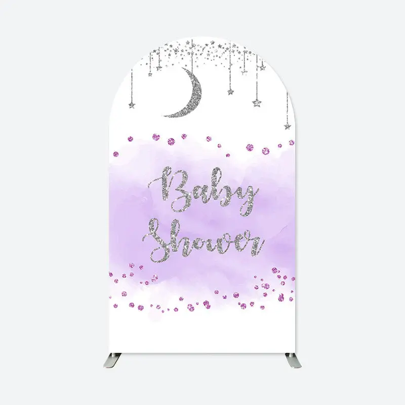 Aperturee Dreamy Purple Baby Shower Double Sided Arch Backdrop | Chiara Wall Backdrop Diy | Diy Chiara Backdrop Cover | Custo...