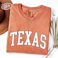 Comfort Colors Texas T-Shirt, Soft Cotton Crewneck Shirt for Men and Women, Gift for Him or Her, Unisex Stylish