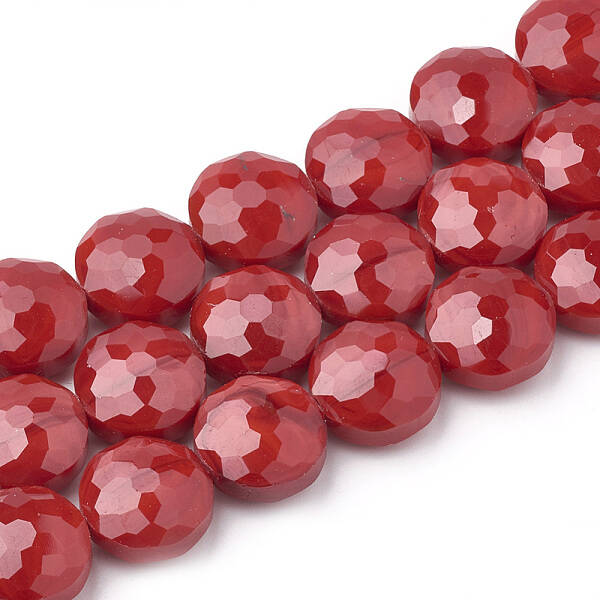 Opaque Solid Color Glass Beads Strands