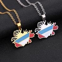 Antigua map stainless steel necklace men's and women's couple sweater chain accessories