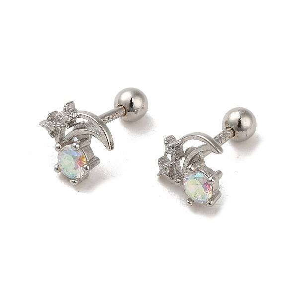 925 Sterling Silver Micro Pave Cubic Zirconia Earrings for Women