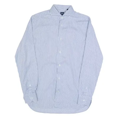 BOGGI Mens Shirt Blue Check Long Sleeve M