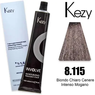 Kezy involve color 100 ml light blonde ash intense mahogany 8.115