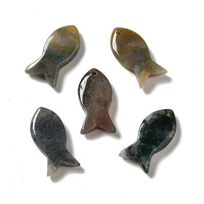 Natural Moss Agate Pendants