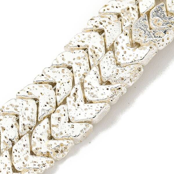 Electroplated Natural Lava Rock Beads Strands