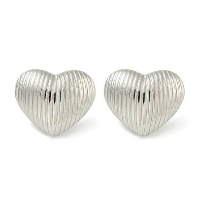Non-Tarnish Heart Ion Plating(IP) 304 Stainless Steel Stud Earrings