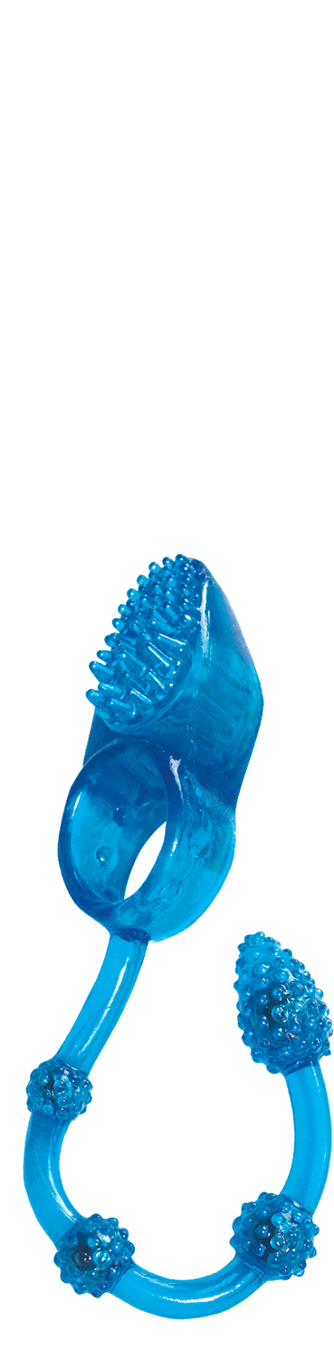 Maxx Gear Vibrating Cockring & Anal Beads - Blue