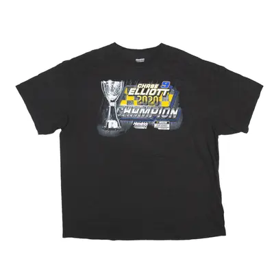 HENDRICK MOTORSPORTS Chase Elliot 2020 Champion T-Shirt Black Short Sleeve Mens 2XL