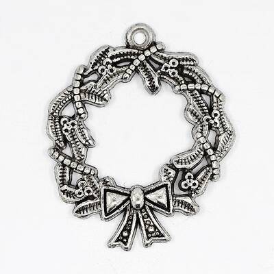 Christmas Wreath Alloy Pendants