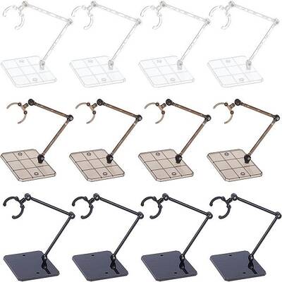 12Set 3 Colors Plastic Stand Base Action Figure Display Holder