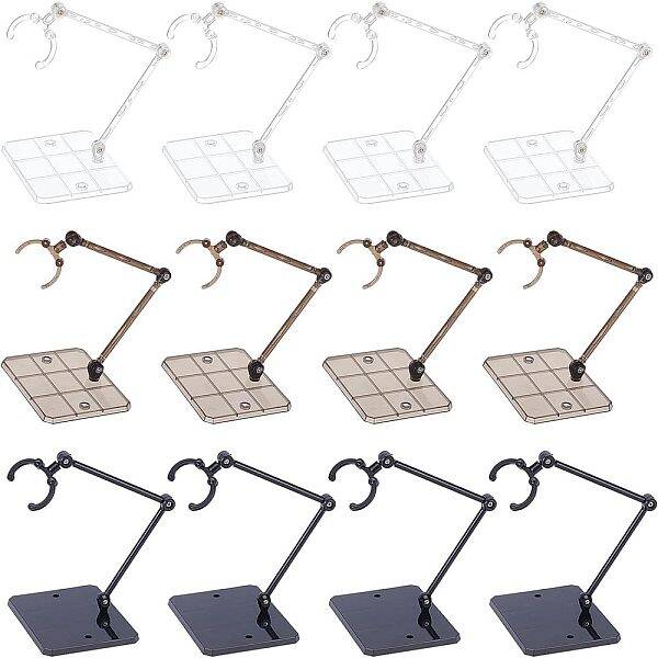 12Set 3 Colors Plastic Stand Base Action Figure Display Holder