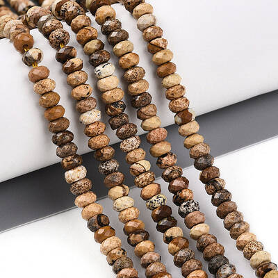 Natural Picture Jasper Beads Strands