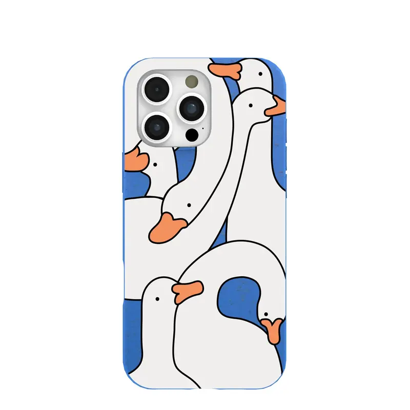 Electric Blue Silly Goose iPhone 16 Pro Max Case