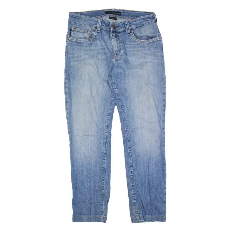 CALVIN KLEIN Jeans Blue Denim Regular Skinny Stone Wash Mens W32 L28