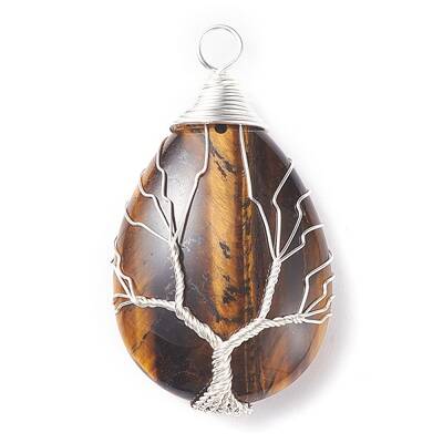 Natural Tiger Eye Pendants