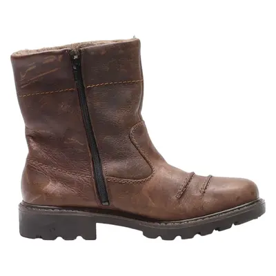 RIEKER High Boots Brown Leather Mens UK 7