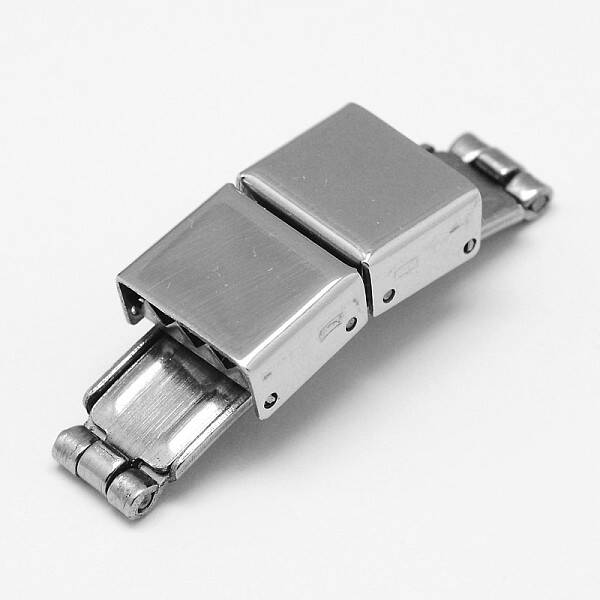 Tarnish Resistant Rectangle 201 Stainless Steel Watch Band Clasps