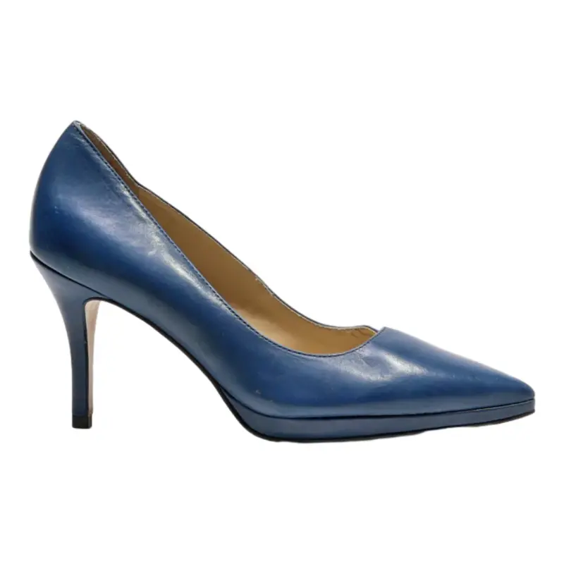 SAN MARINA Pump Heels Blue Leather Womens UK 5
