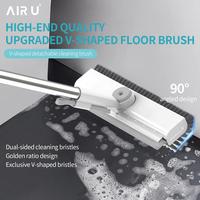 Floor Scrub Brush with Long Handle, cleaning brush,3 in 1 Scrape and Heavy-Duty Stiff Bristle Scrubber Brush for Cleaning Sho...